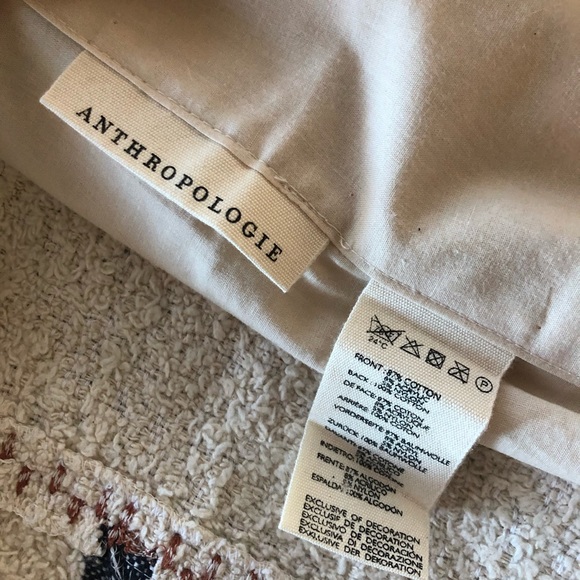 Anthropologie All Roads tassel pillow shams. Beige, pink, blue southwest striped - Picture 5 of 10
